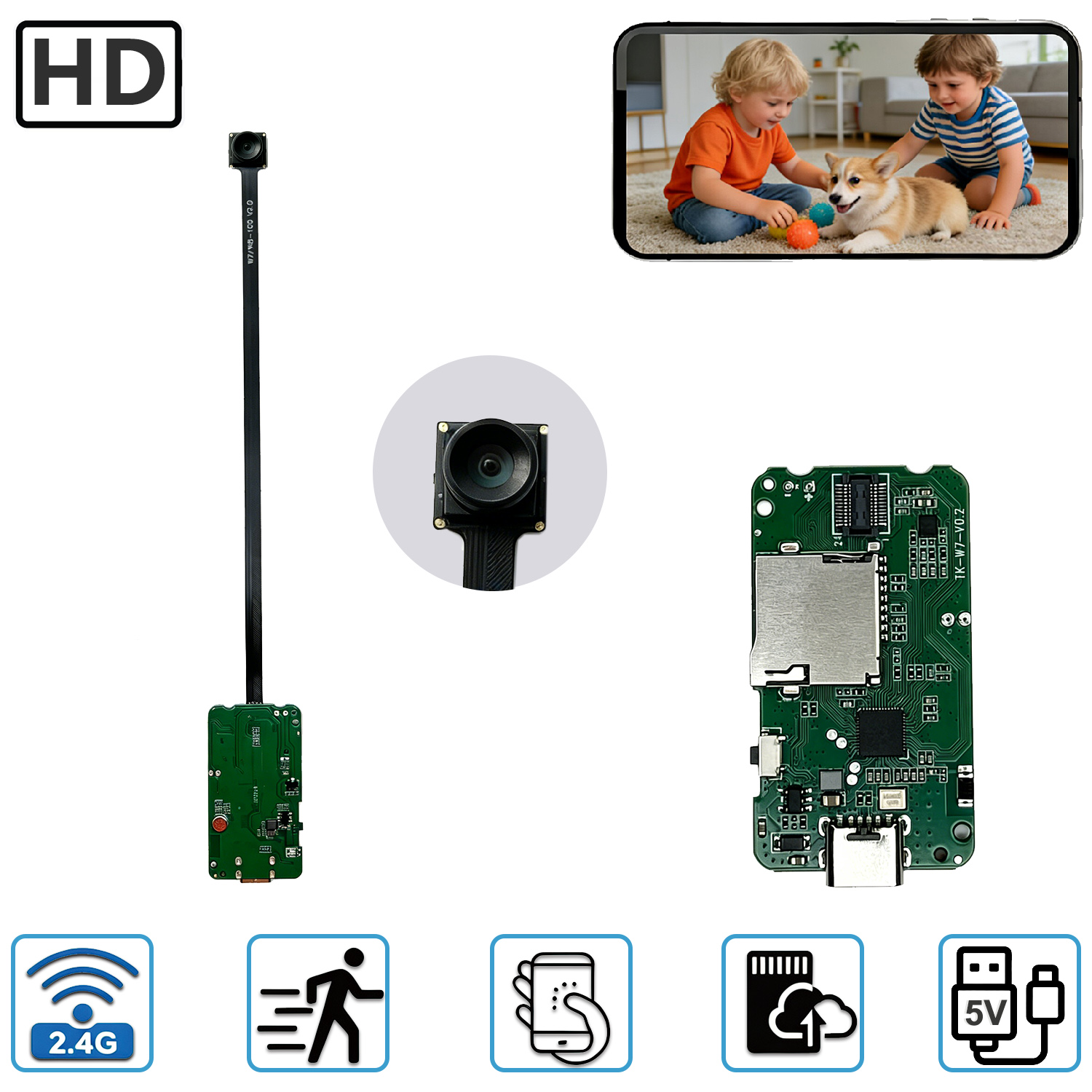 Home Security Recorder - Миниатюрный компактный модуль PCBA для домашней
