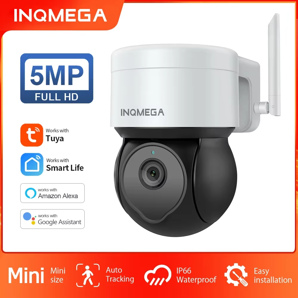 Home Yard Security Cameras - INQMEGA 5MP Tuya Уличная PTZ-камера Ai