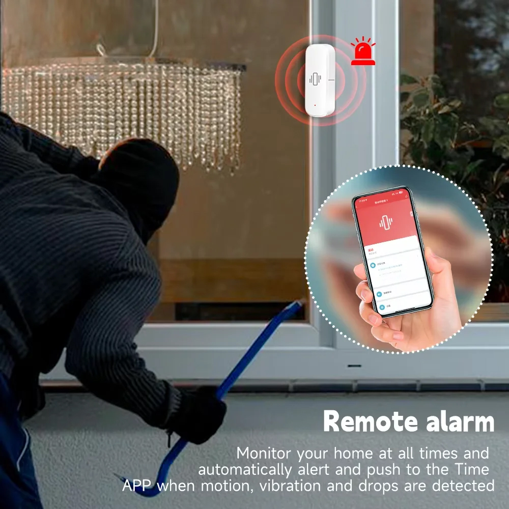 Умный датчик вибрации ZigBee,  – обзор и цена Home Security Monitoring