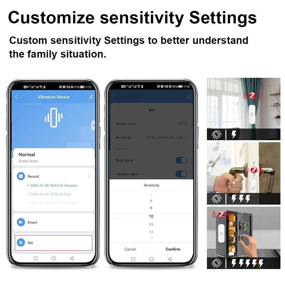 Умный датчик вибрации ZigBee,  – обзор и цена Home Security Monitoring