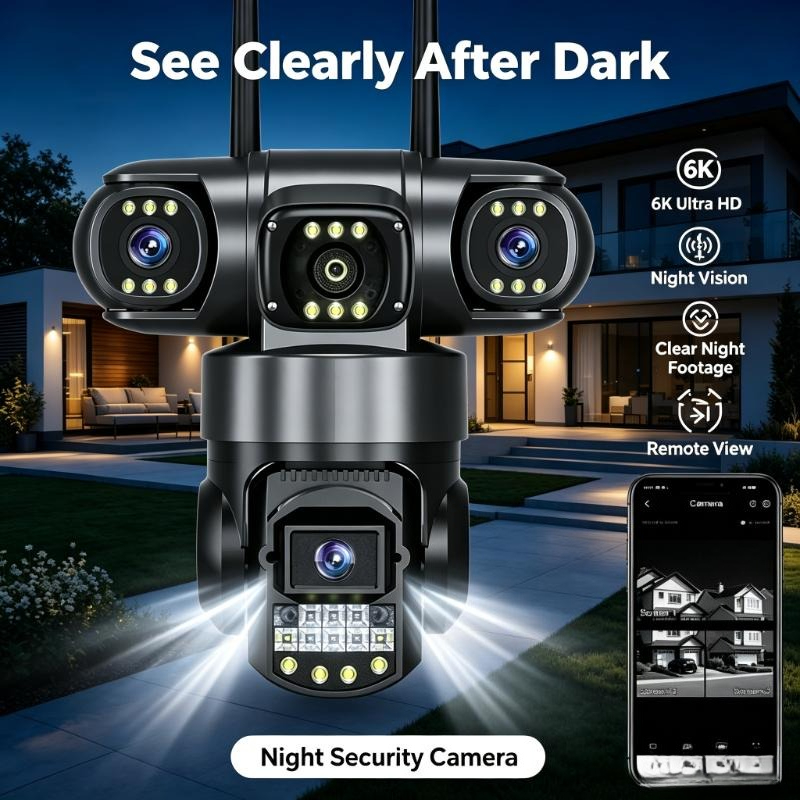 Трехобъективная 4G Wi-Fi камер – обзор и цена Home Yard Security Cameras
