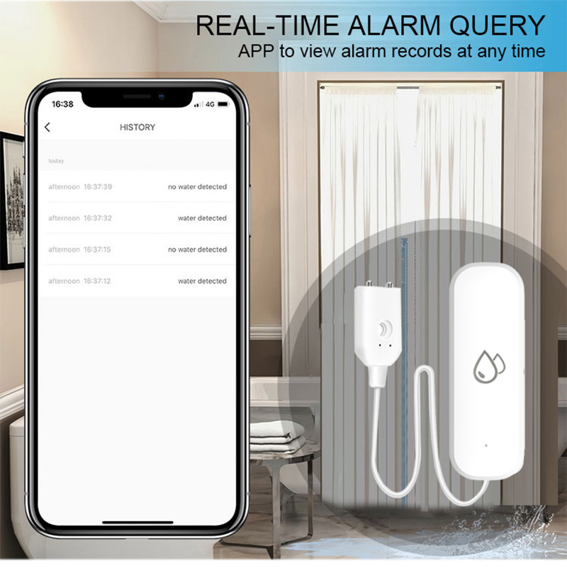 Датчик утечки воды Tuya WiFi,  – обзор и цена Home Security Monitoring