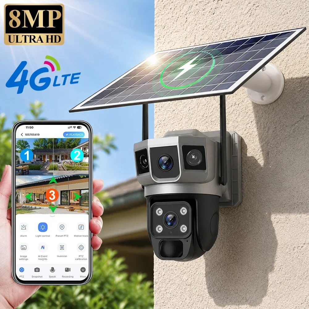 V380 4K 3 экрана 4G камера с с – обзор и цена Home Security Installation