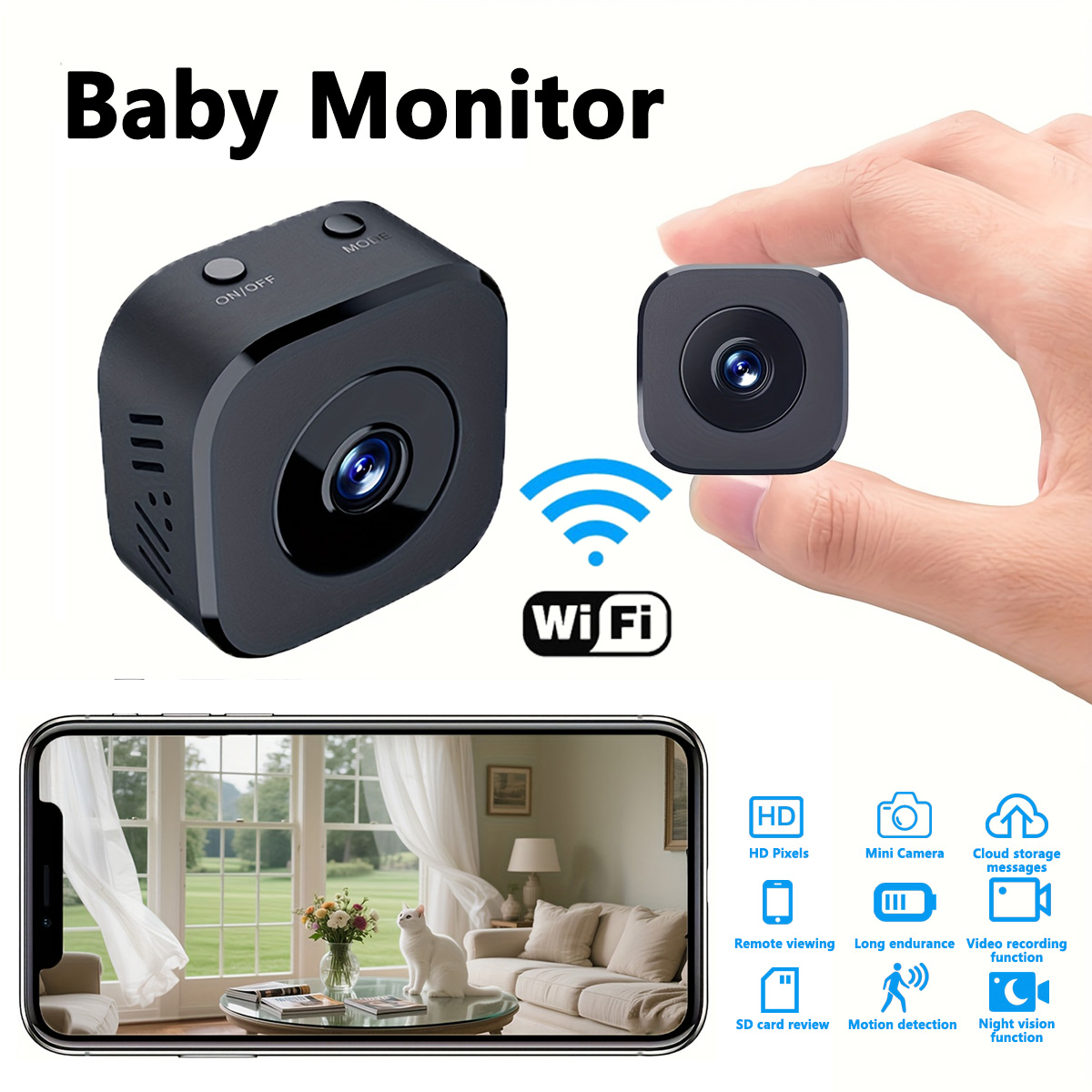1080P HD Мини Wi-Fi камера Вну – обзор и цена Home Security Monitoring