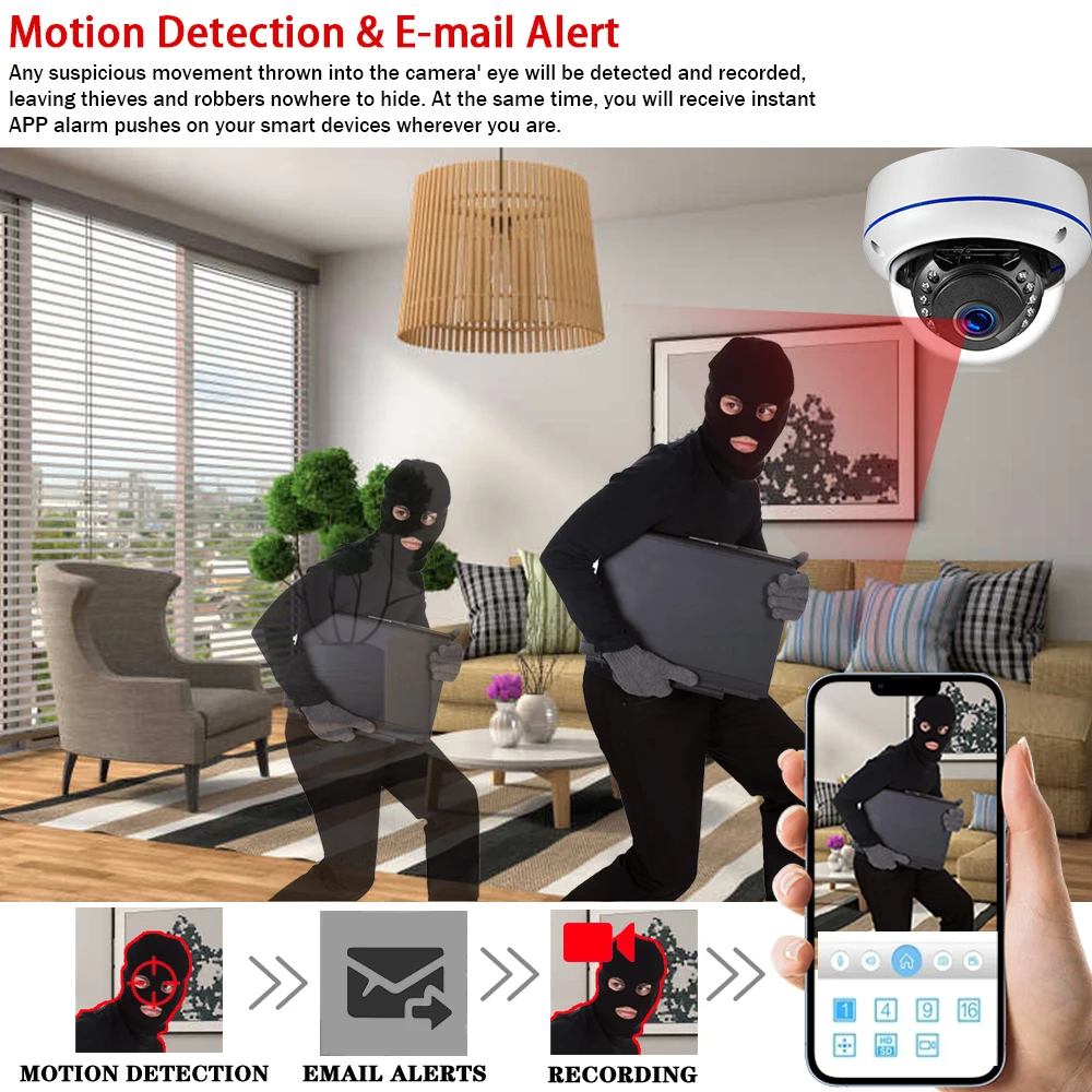 Купольная IP-камера Tuya 5MP P – обзор и цена Home Yard Security Cameras