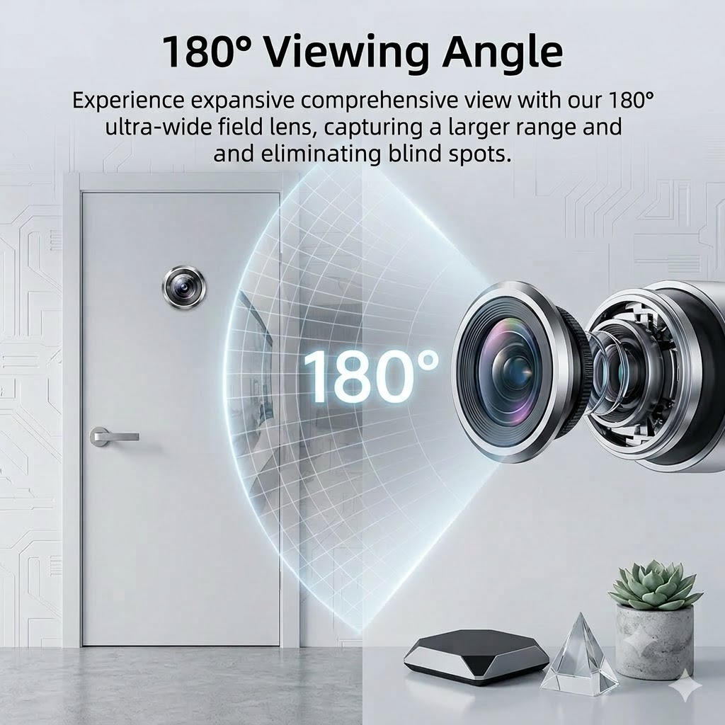 180 °   3-мегапиксельная 2K-ка – обзор и цена Home Security Front Door Camera